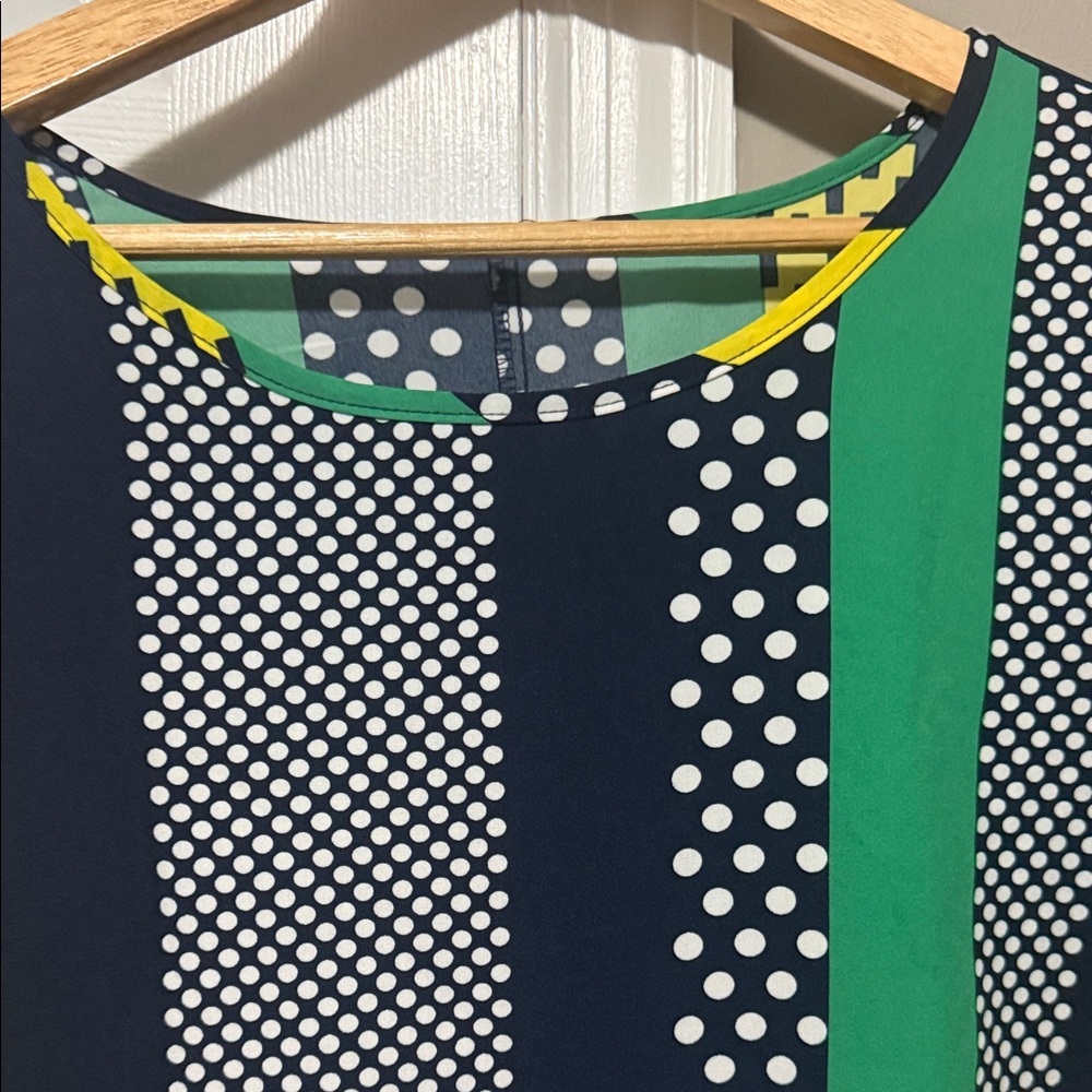SHEIN Multicolor Polka Dot and Stripe Blouse NWOT Medium US 6 - Picture 3 of 6
